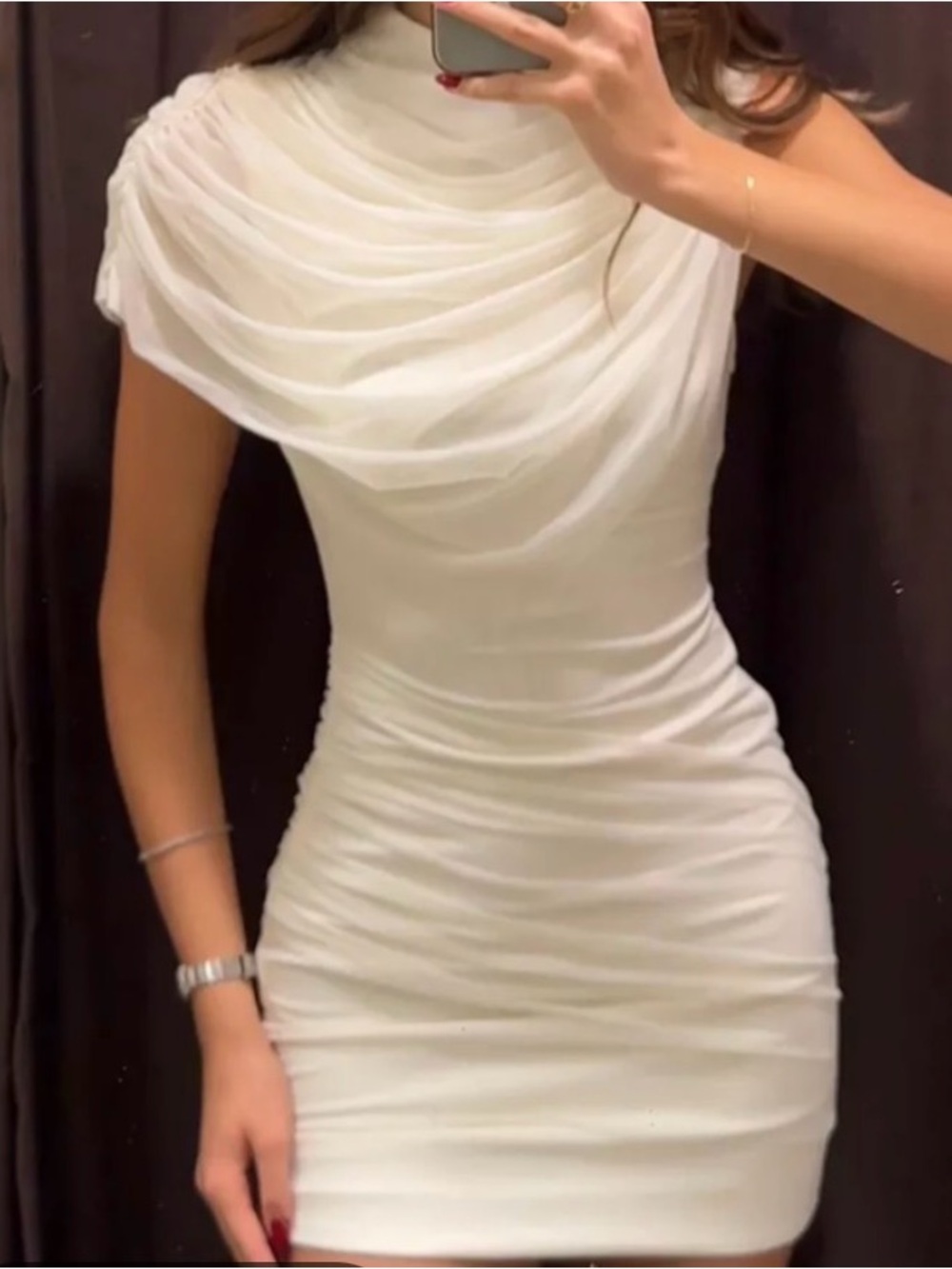 Zara Mini Dress with Tulle Cape detail